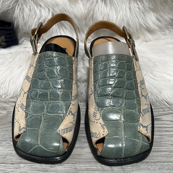 Mauri Shoes Mauri Alligator Rare Sandals Made In Italy Size 8 M